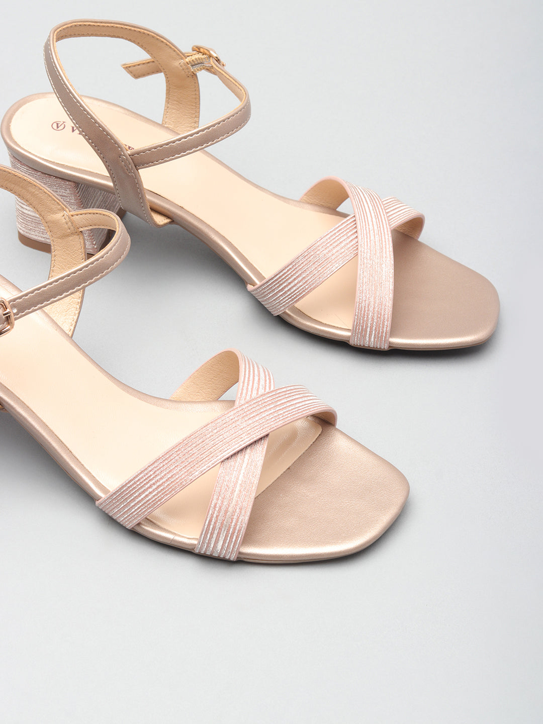 Classic Shimmery Block Heel