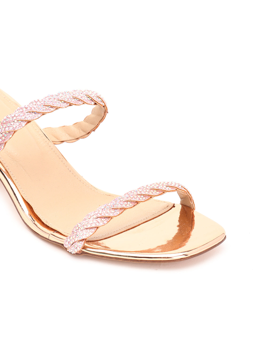 Venus Steps Shimmery Block Heel Slippers