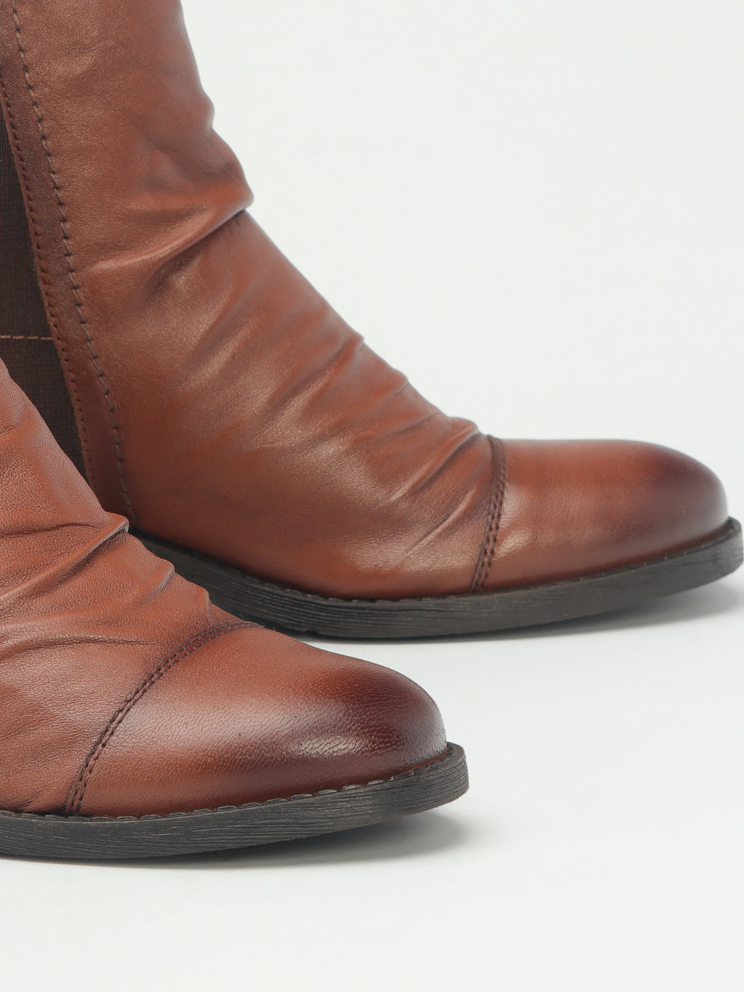 Venus Block Heel Leather Boots