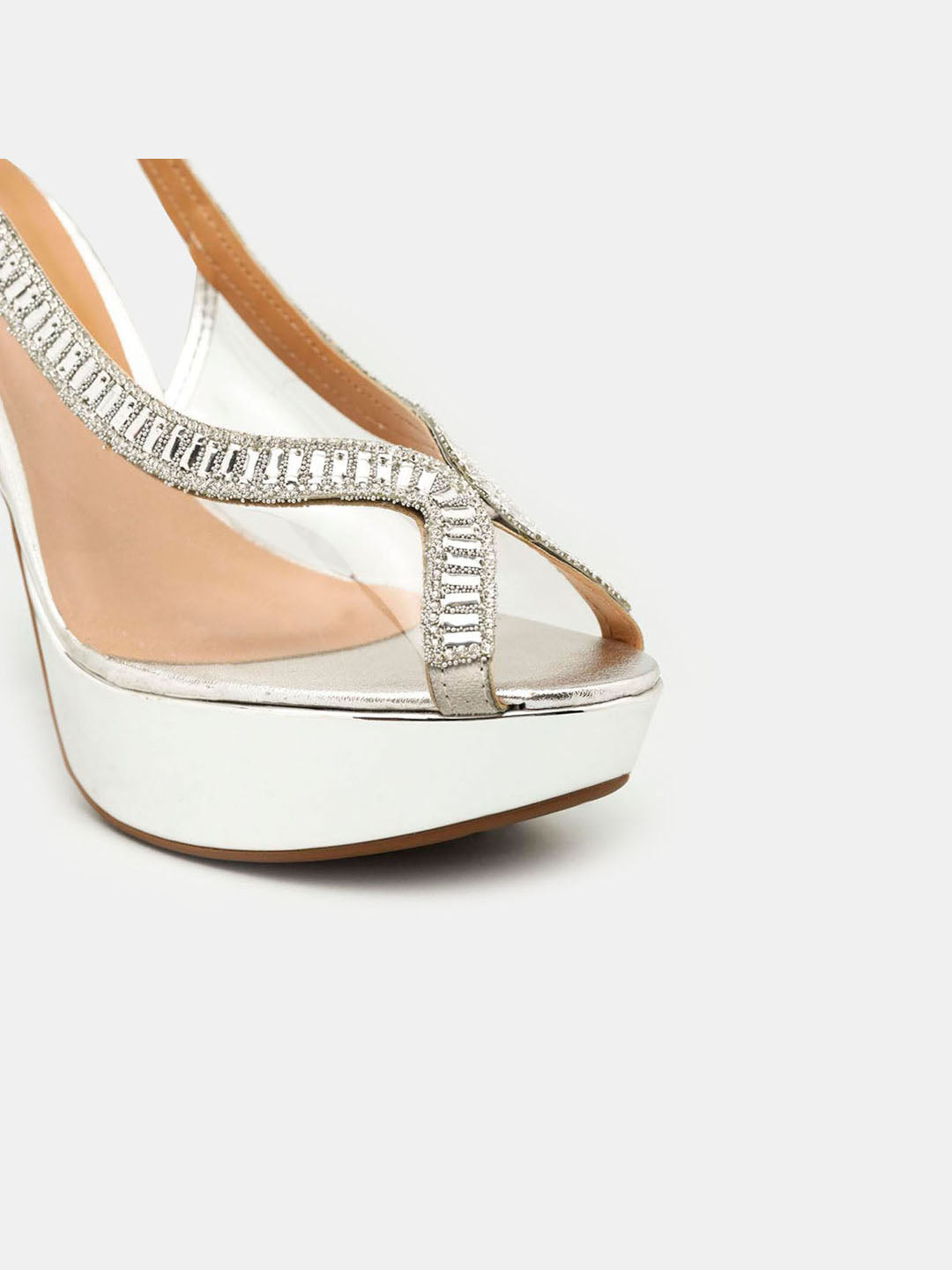 Mettalic stiletto pumps