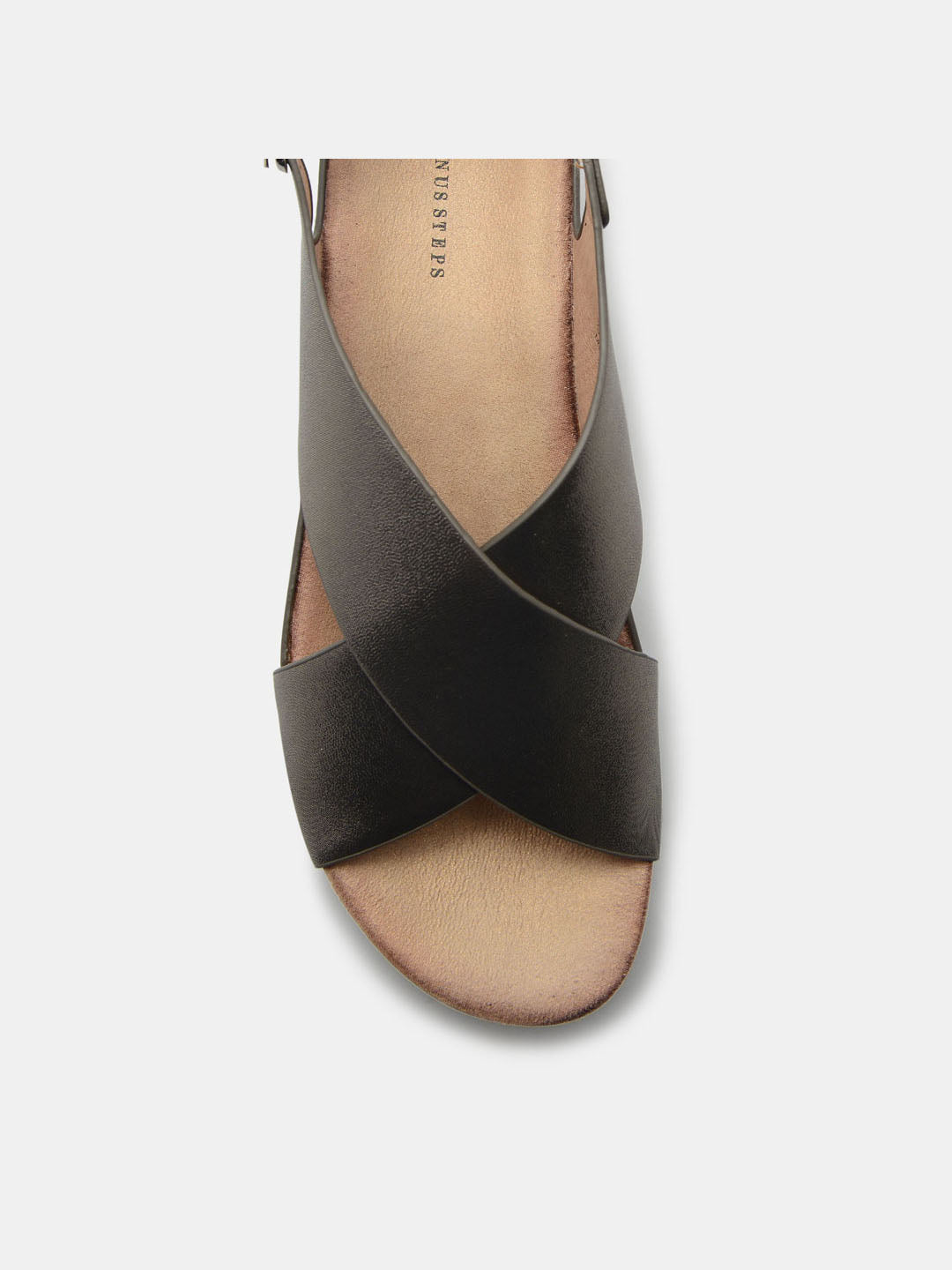 Metallic Cross Sandals