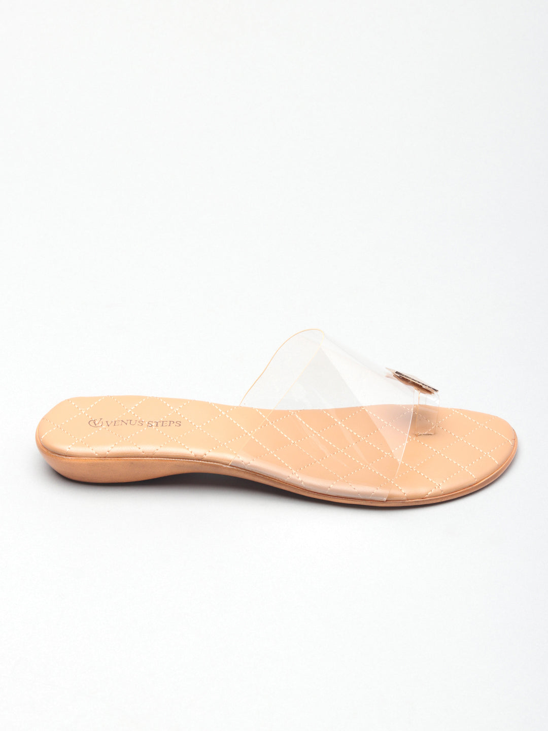Transparent Open Toe Flat Chappals