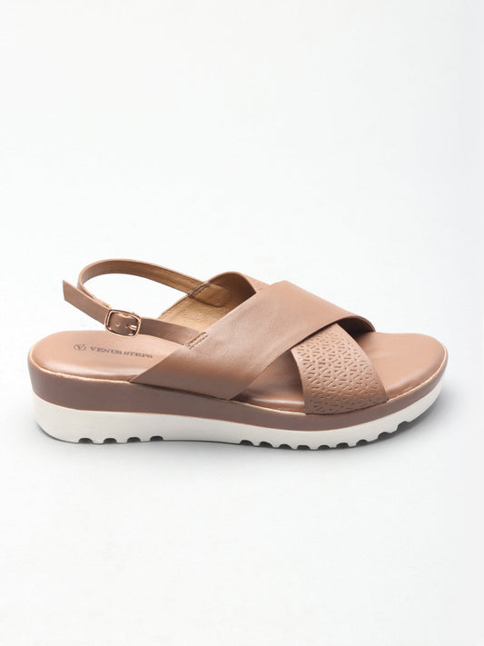 Comfortable And Textured Wedge Heel Sandals