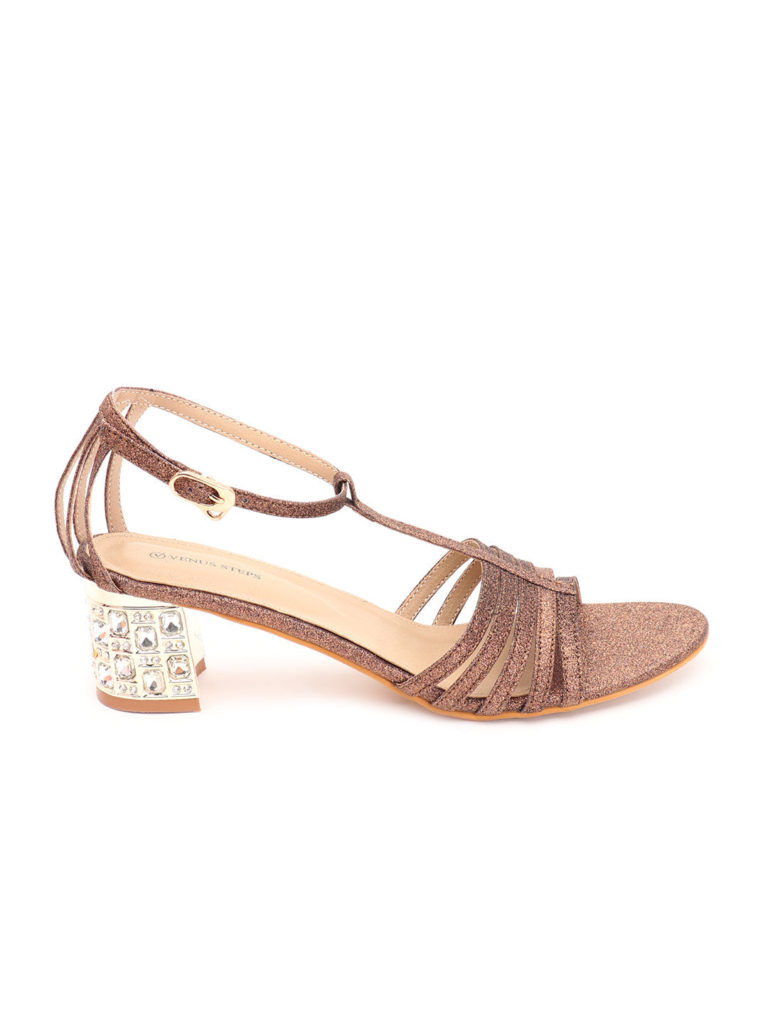 Venus Steps Mettalic Shade block heels