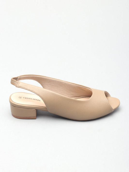 Casual Leather Block Heel Sandals