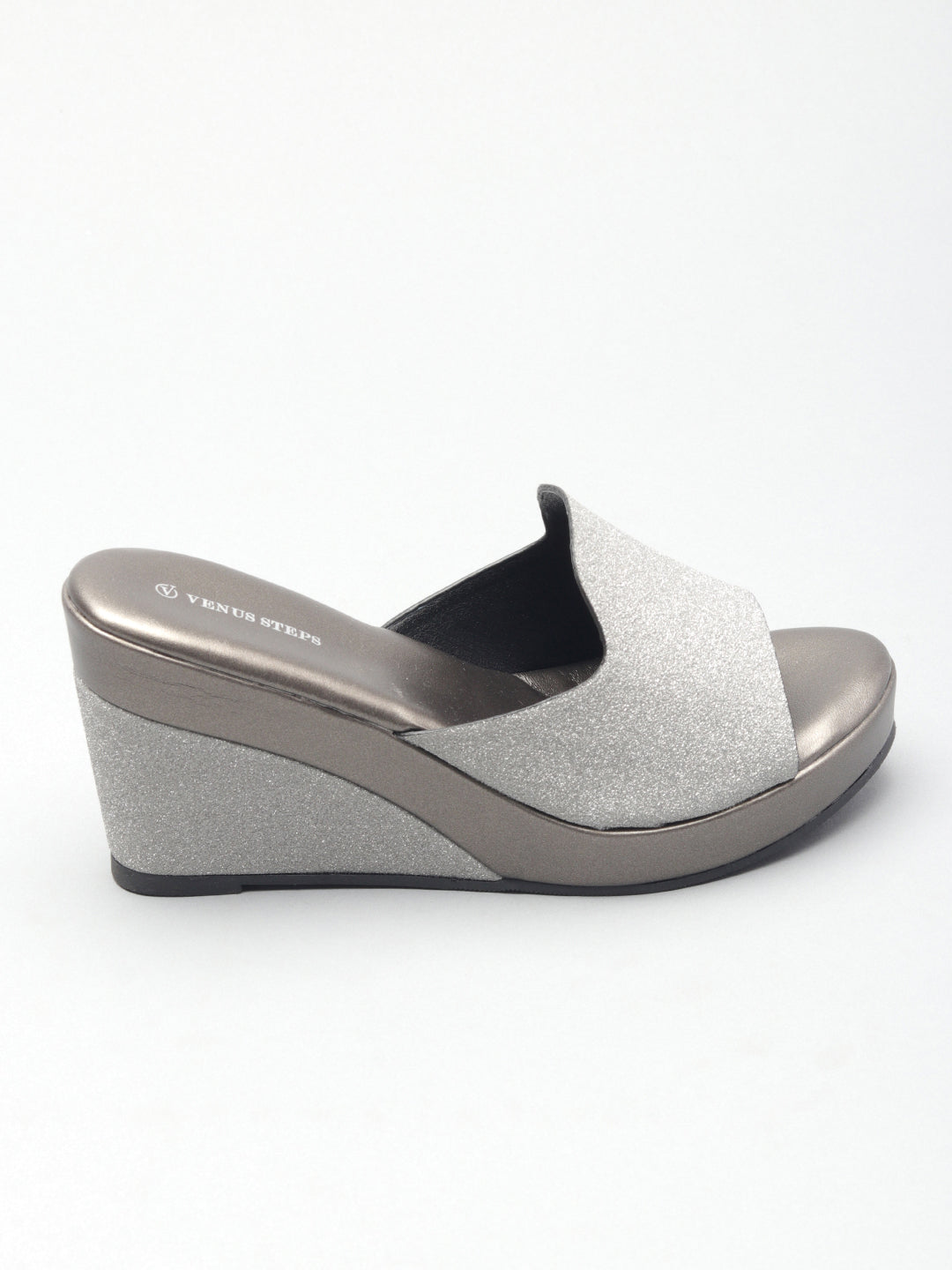 Glittery Wedge Slippers