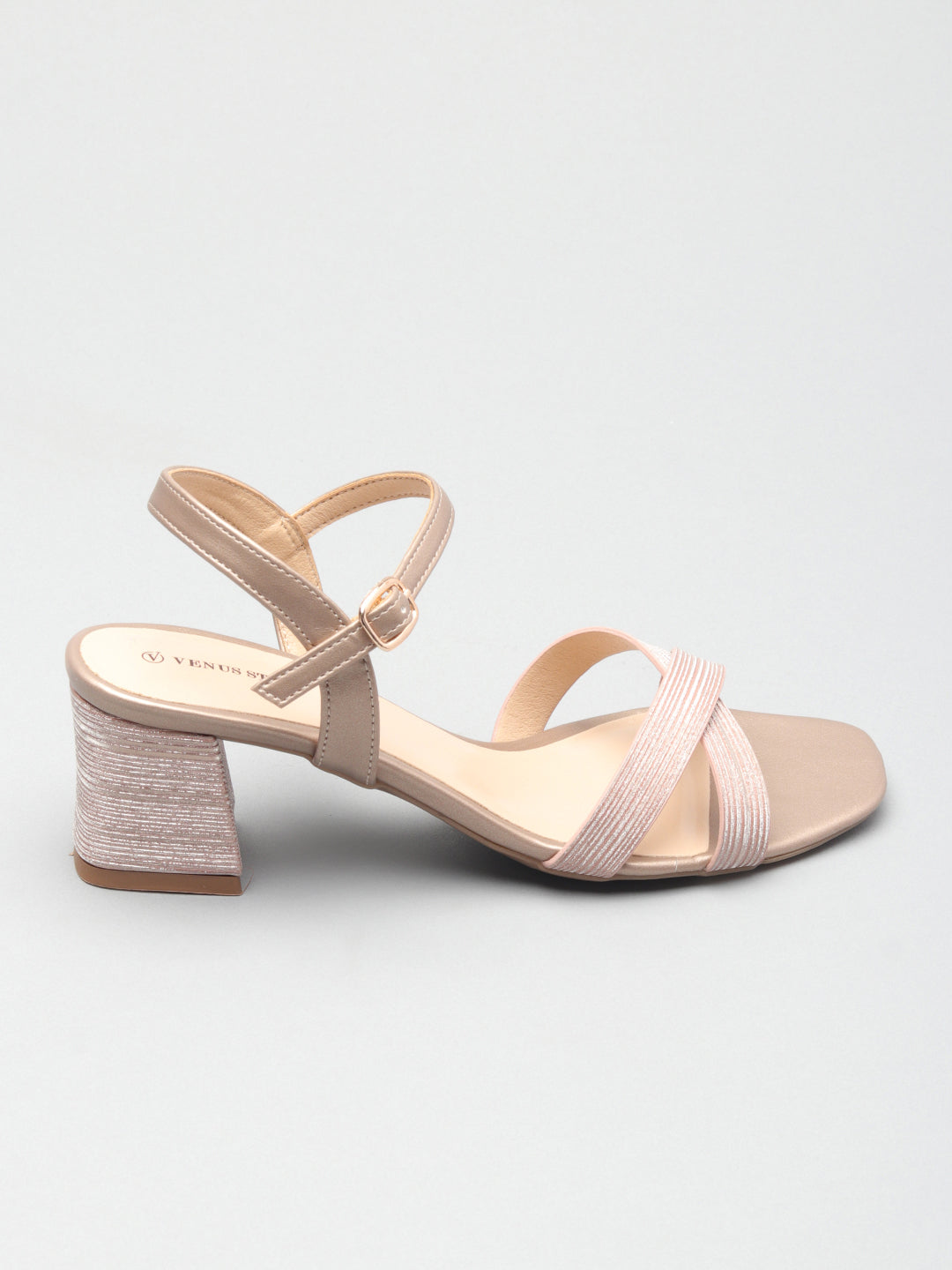 Classic Shimmery Block Heel