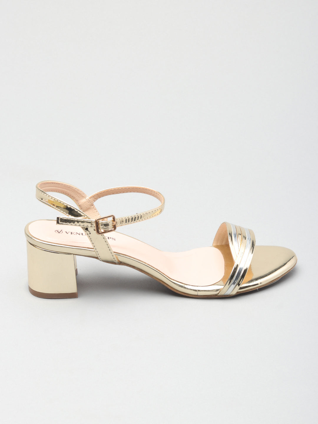 Patent/Glossy Block Heel Sandals