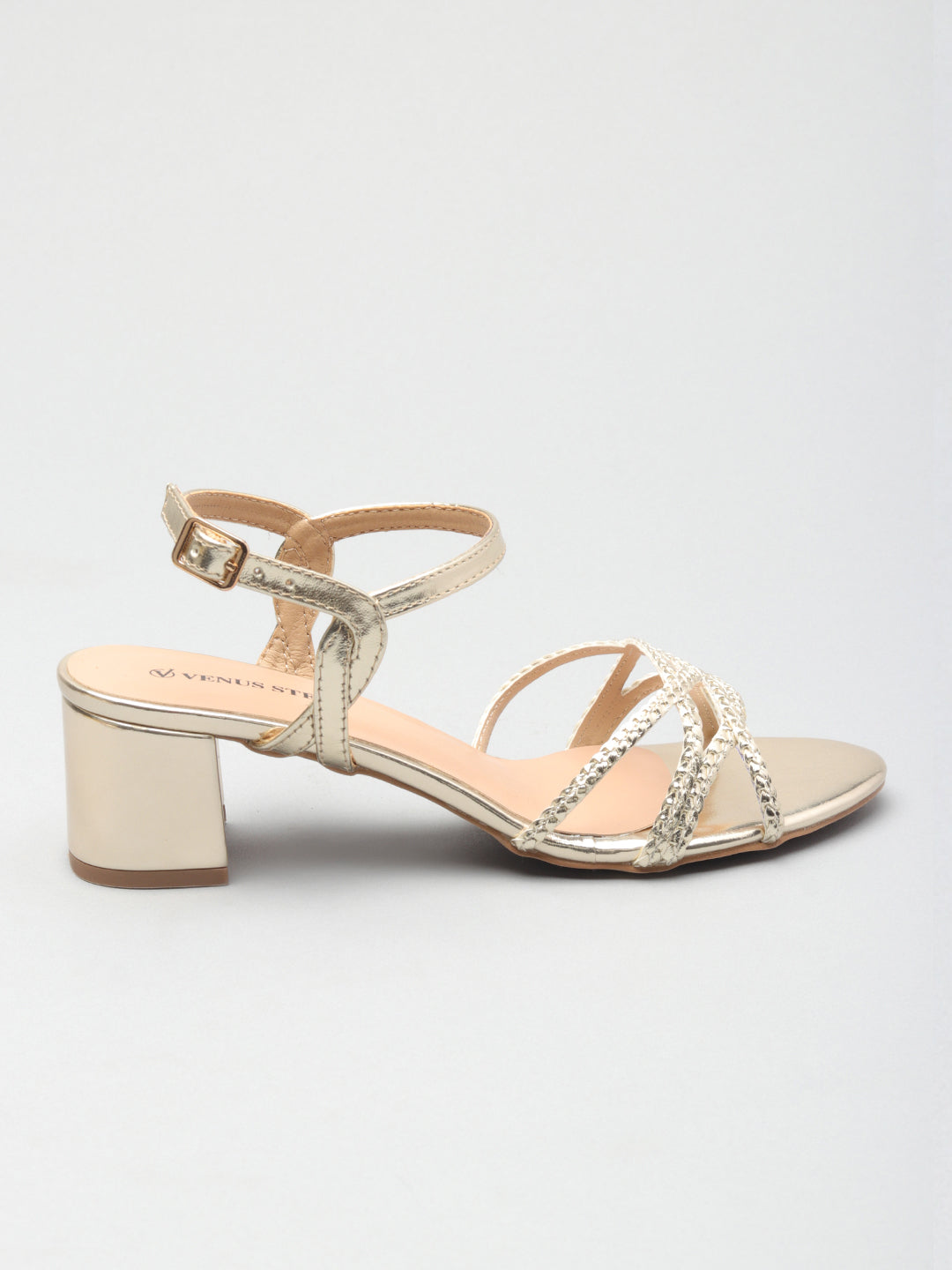 Womens Textured Embellished Sandals