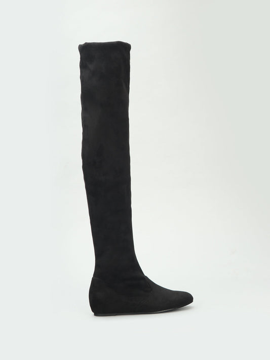 Venus Knee Length Suede Long Boots