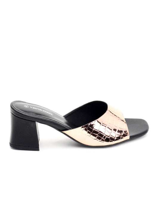 Venus Steps Glossy Block heel Slippers