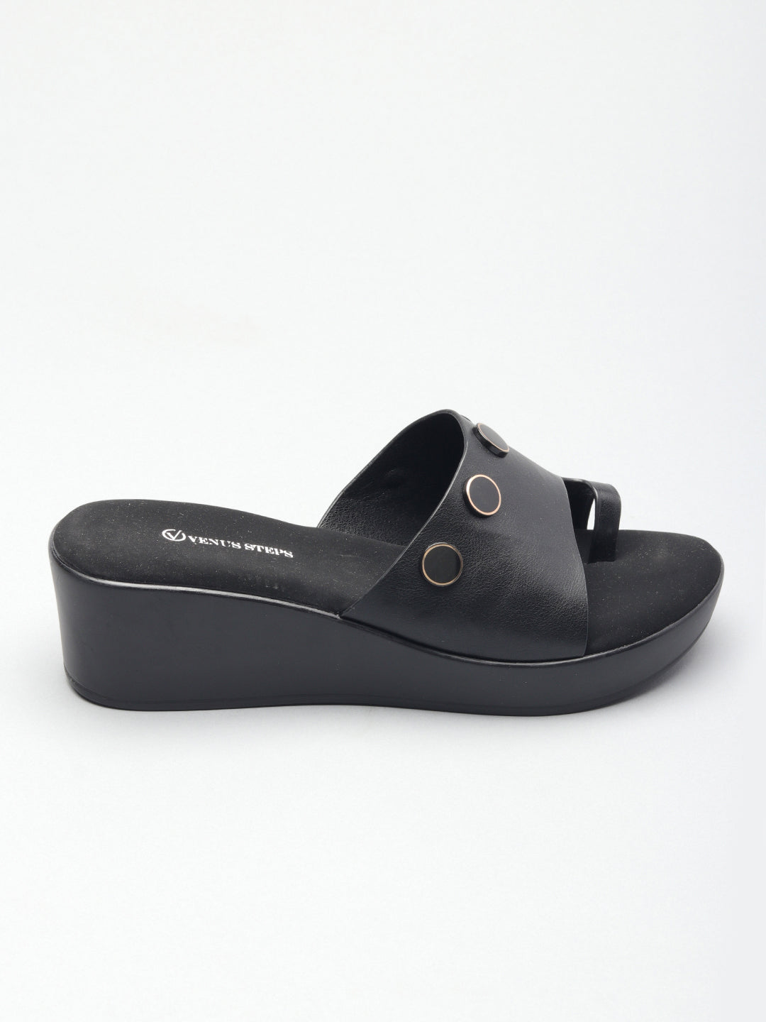 Solid Open Toe Wedge Hell Chappals
