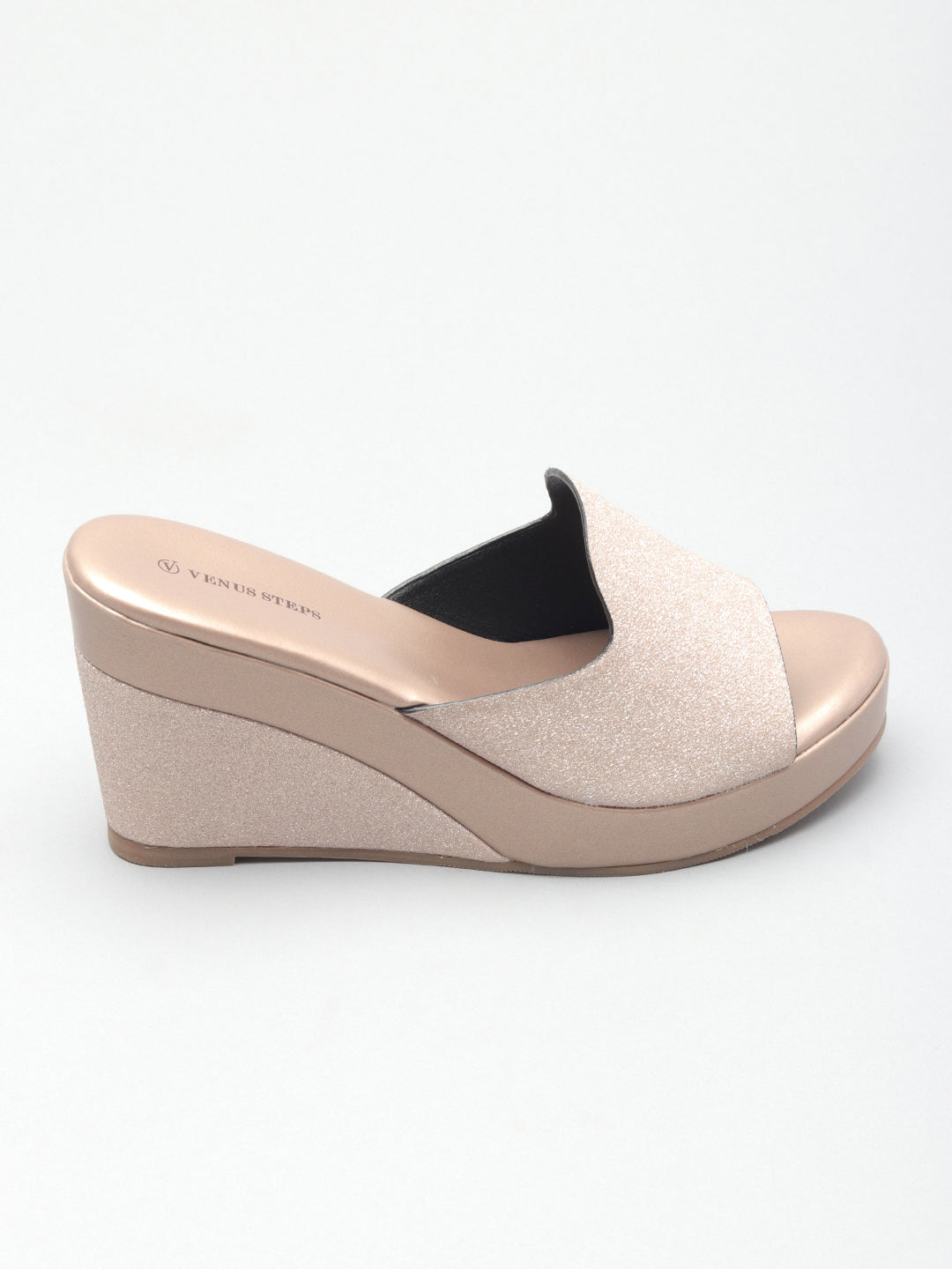 Glittery Wedge Slippers