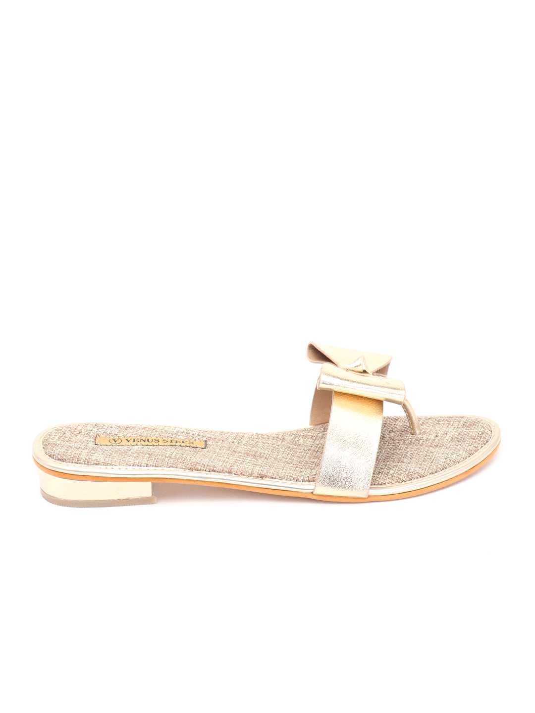 Venus Steps Mettalic Flat Chappals