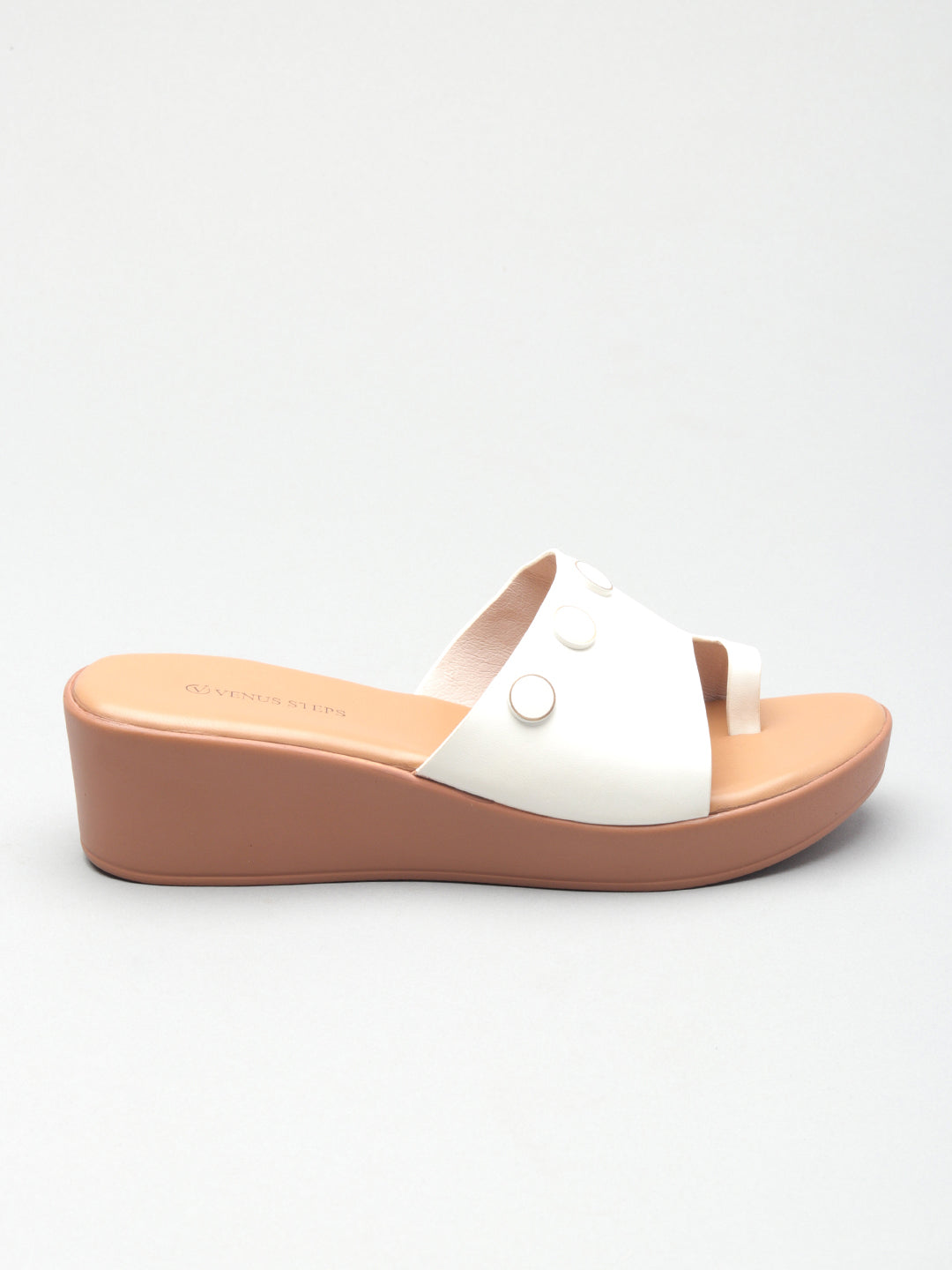 Solid Open Toe Wedge Hell Chappals