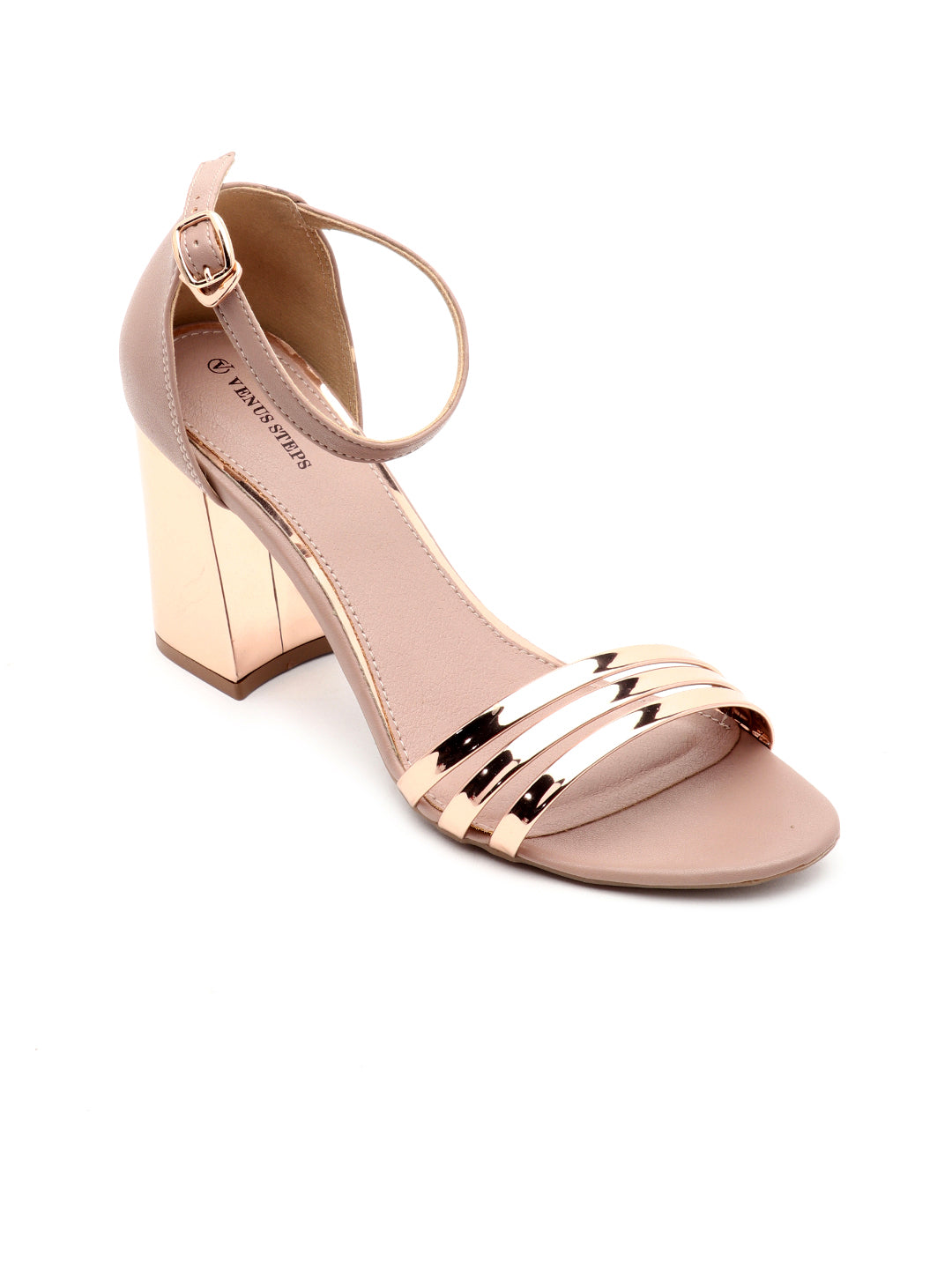 Venus Mettalic Block heel Sandals
