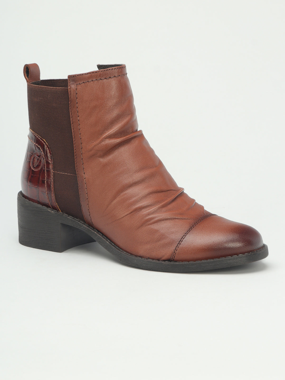 Venus Block Heel Leather Boots