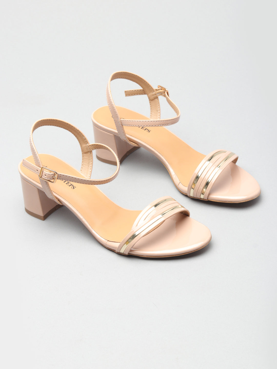 Patent/Glossy Block Heel Sandals