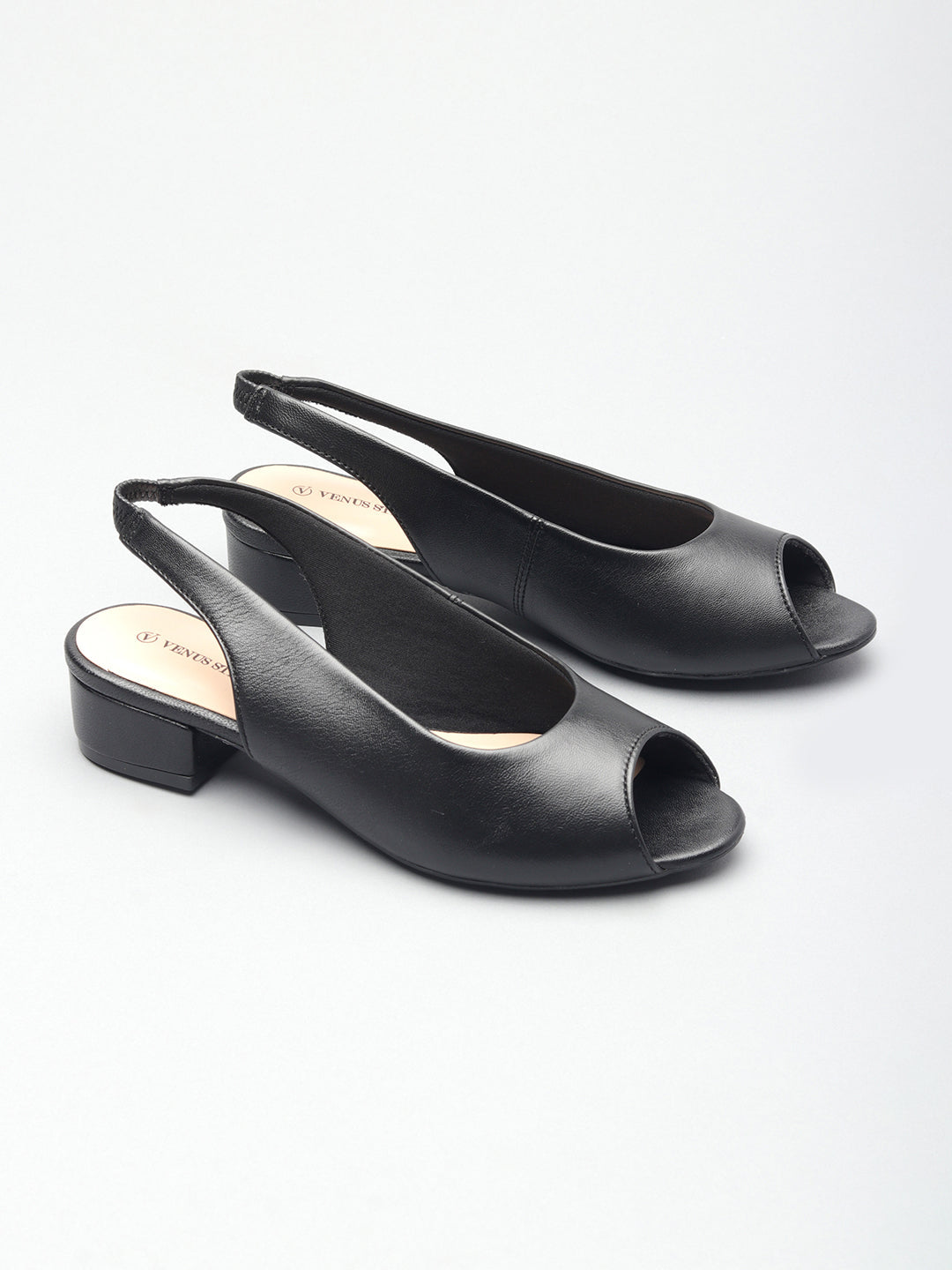 Casual Leather Block Heel Sandals