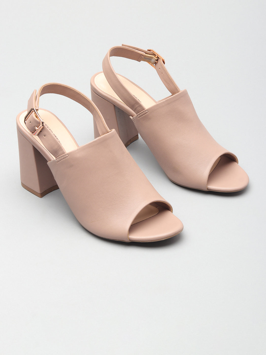 Nappa/Matt Casual Block Heel Sandals
