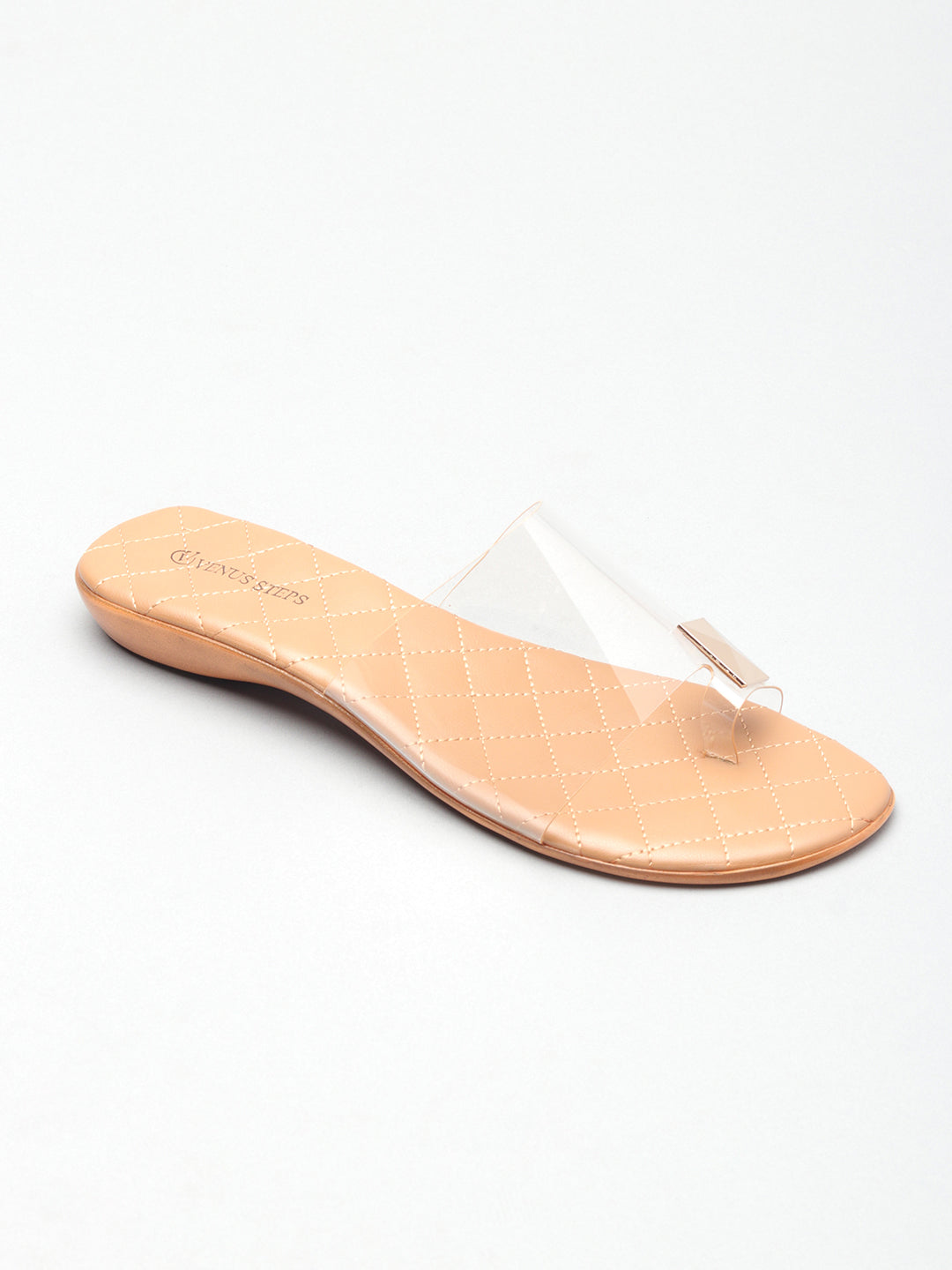 Transparent Open Toe Flat Chappals