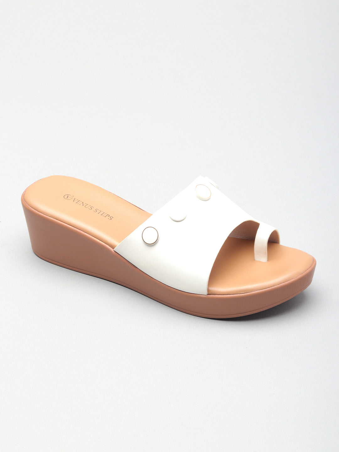 Solid Open Toe Wedge Hell Chappals