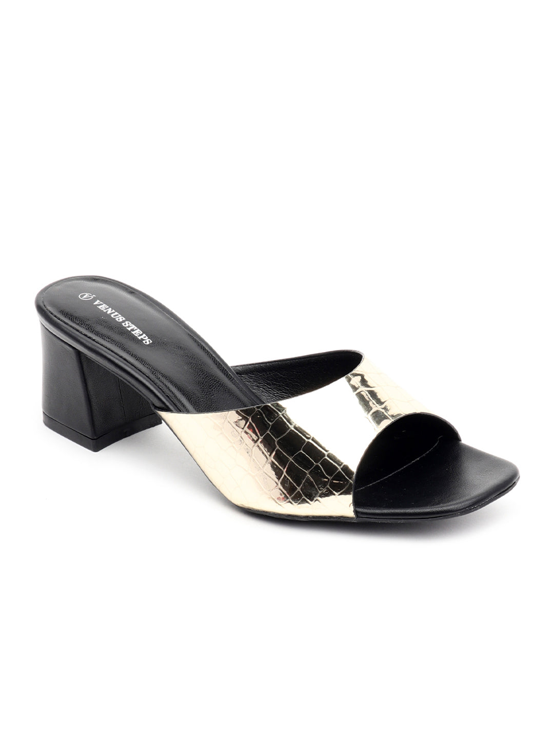 Venus Steps Glossy Block heel Slippers
