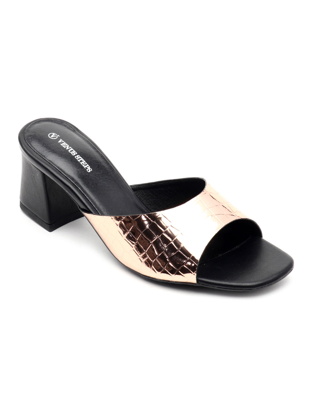 Venus Steps Glossy Block heel Slippers