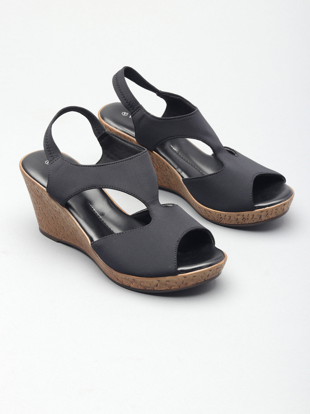 Womens Solid Wedge Heel Sandals