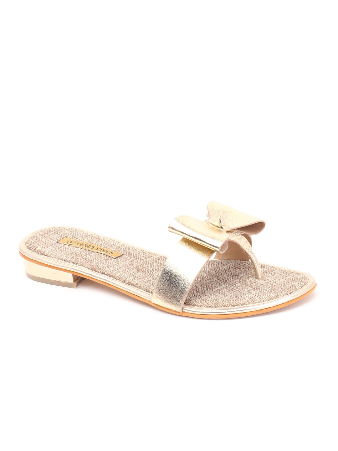 Venus Steps Mettalic Flat Chappals