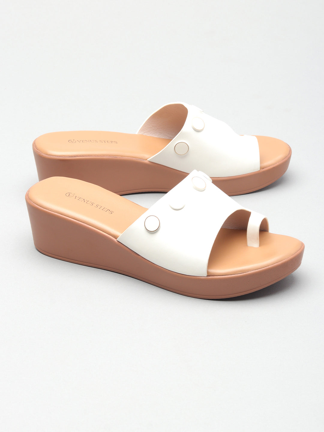 Solid Open Toe Wedge Hell Chappals