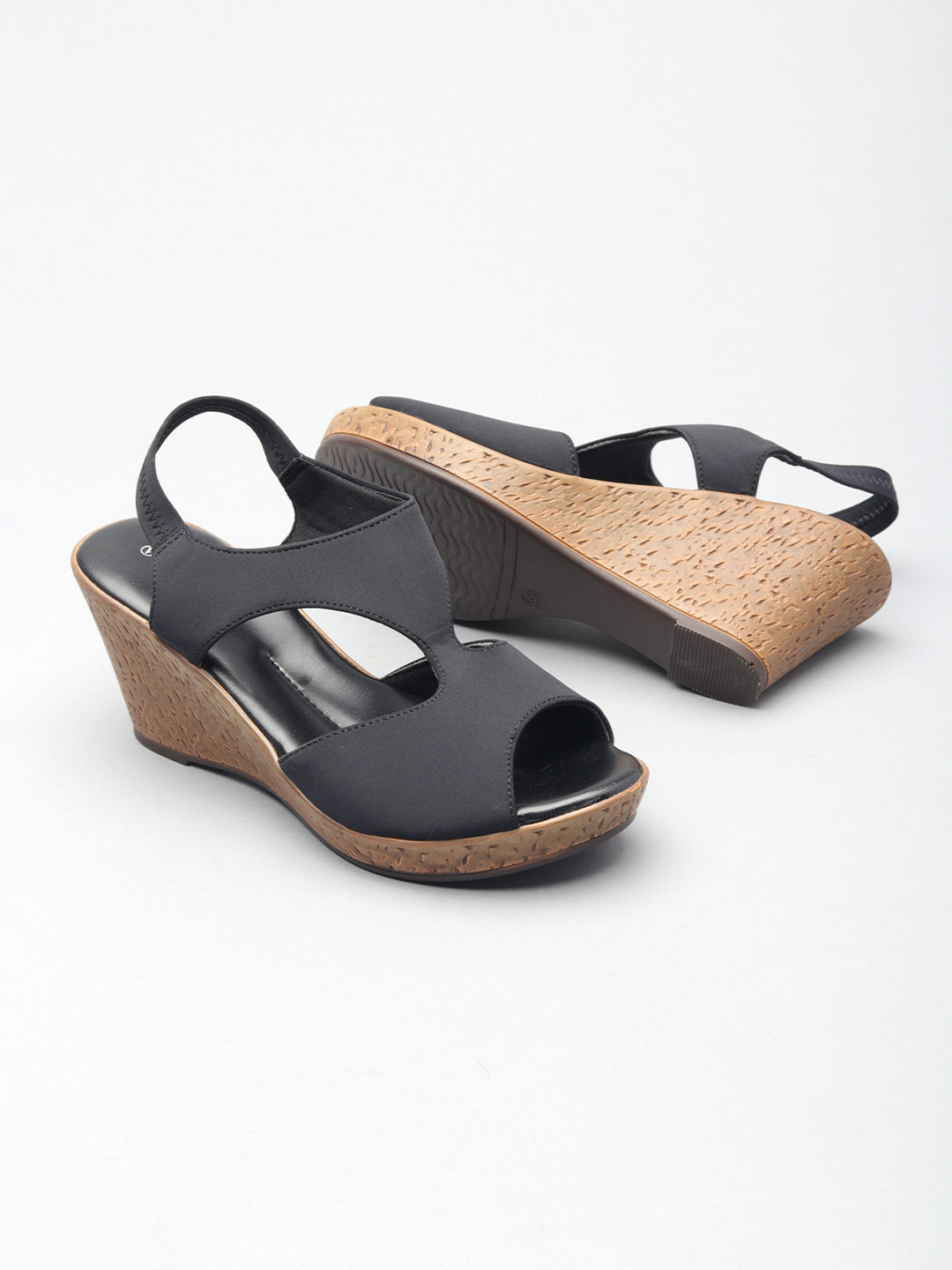 Womens Solid Wedge Heel Sandals