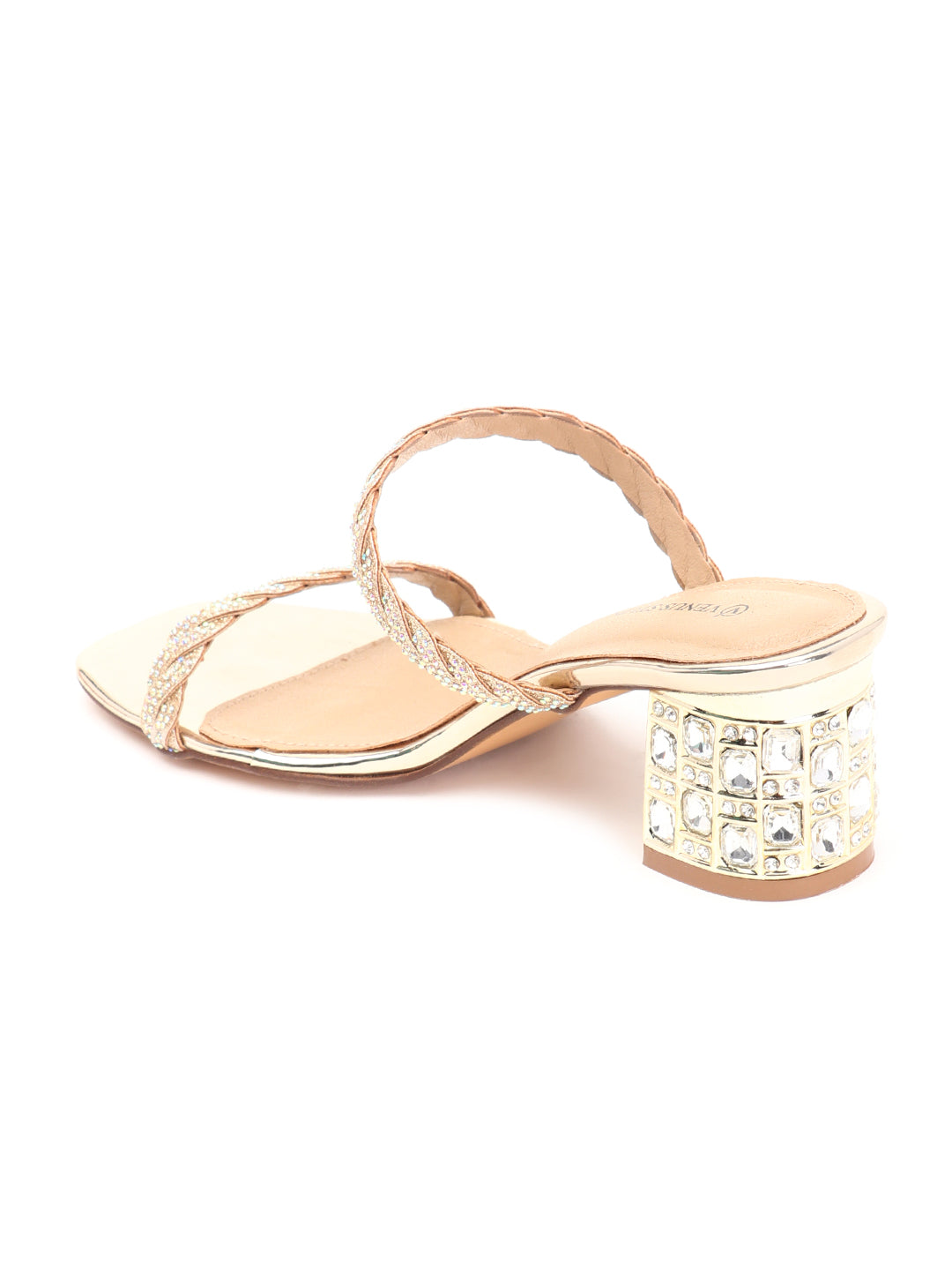 Venus Steps Shimmery Block Heel Slippers