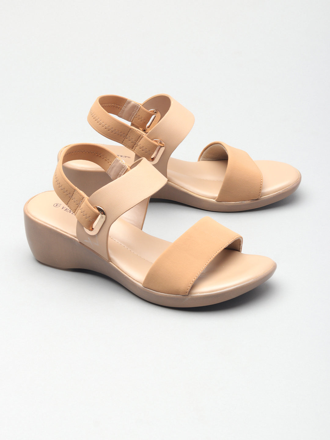 Womens Solid Wedge Sandals