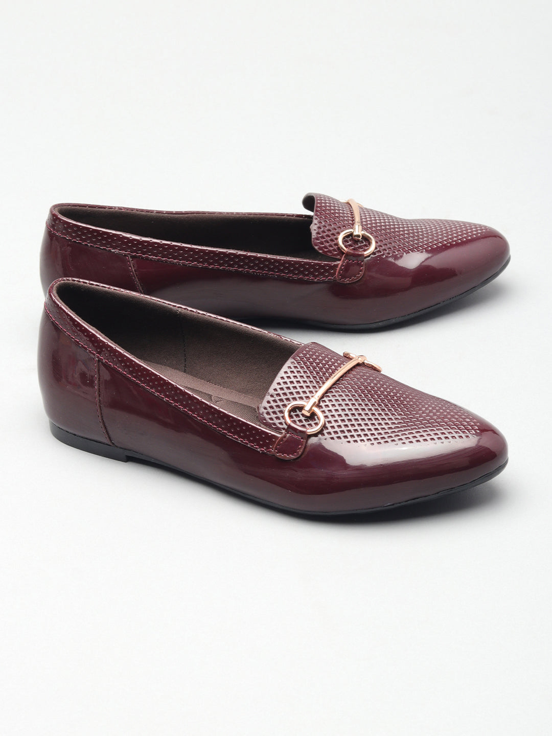 Classic Textured Ballerinas Flat