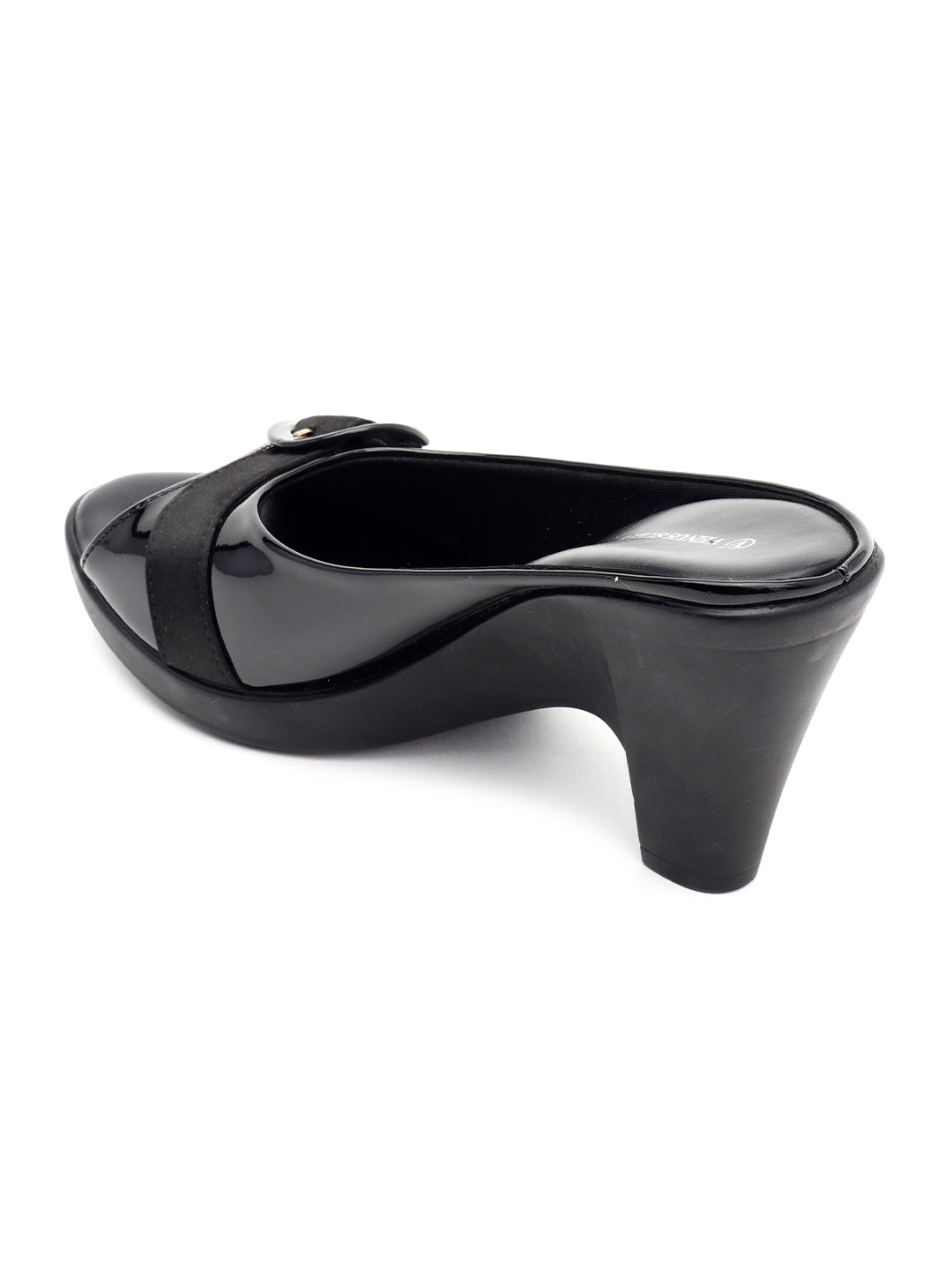 Venus PU Sole Block Heel Slippers