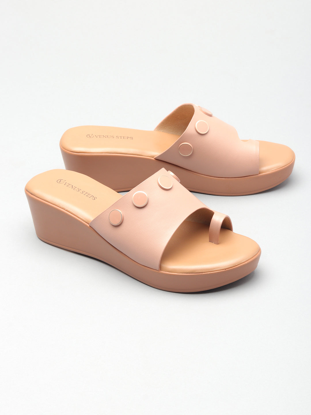 Solid Open Toe Wedge Hell Chappals