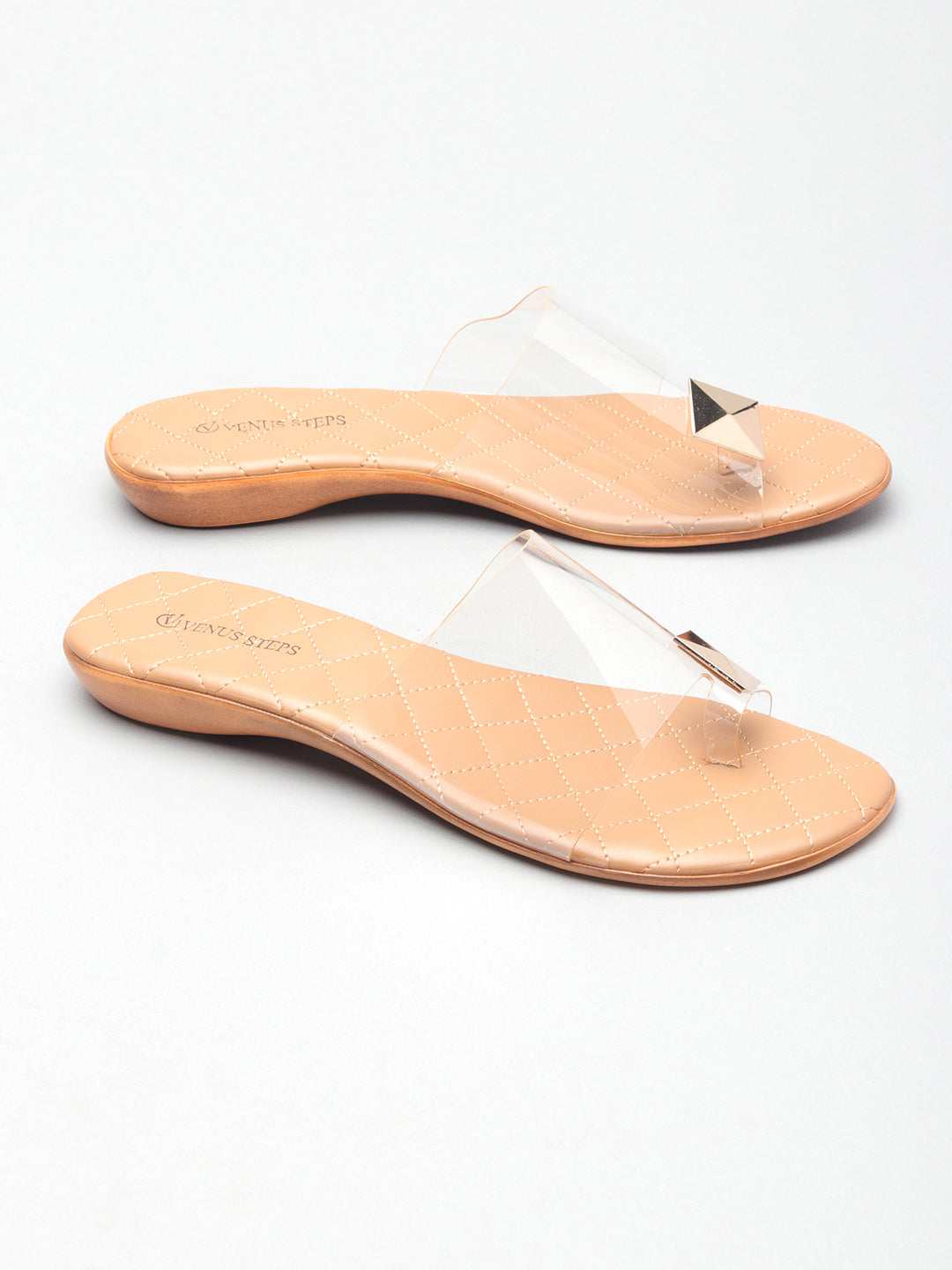 Transparent Open Toe Flat Chappals