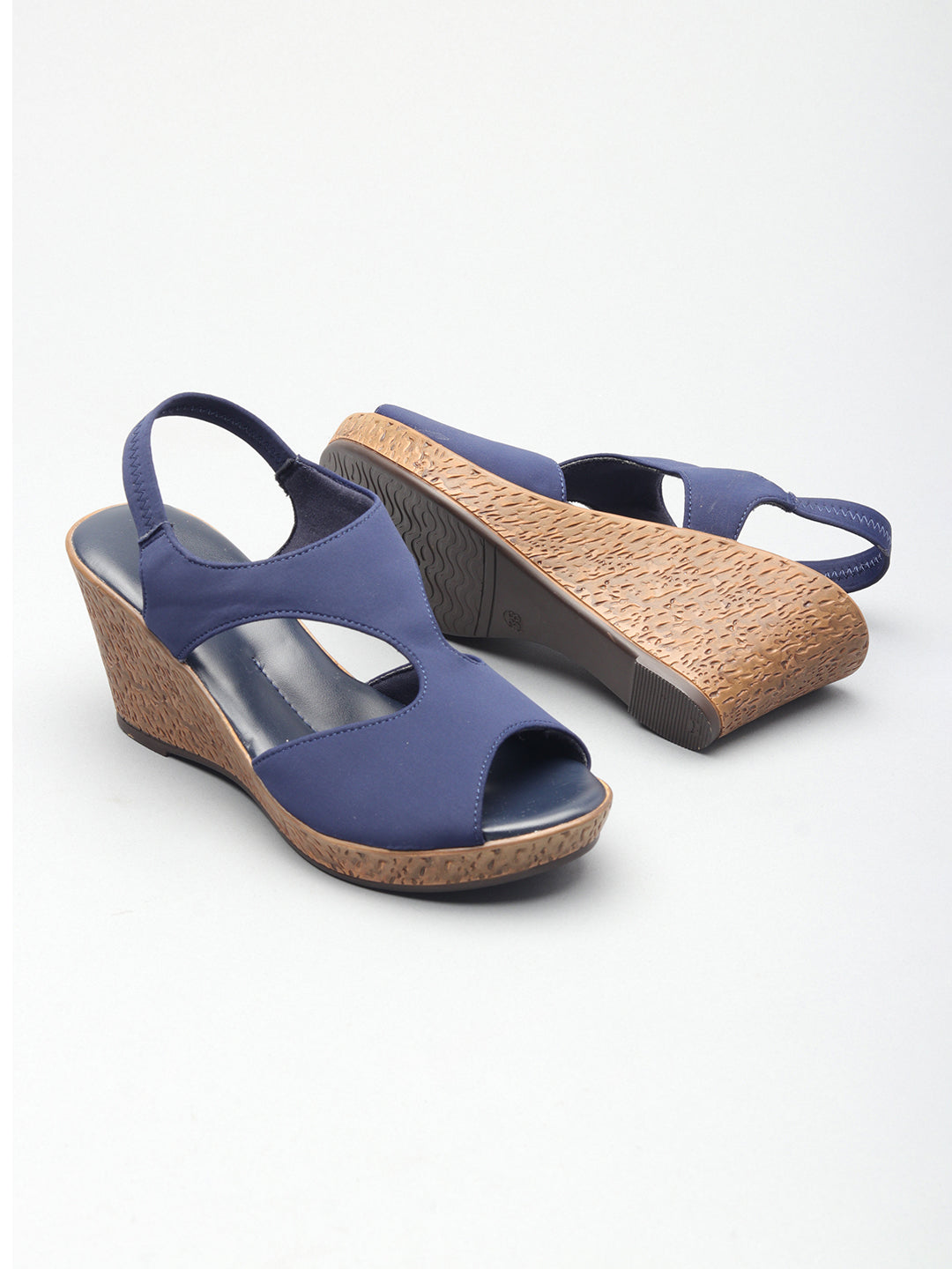 Womens Solid Wedge Heel Sandals