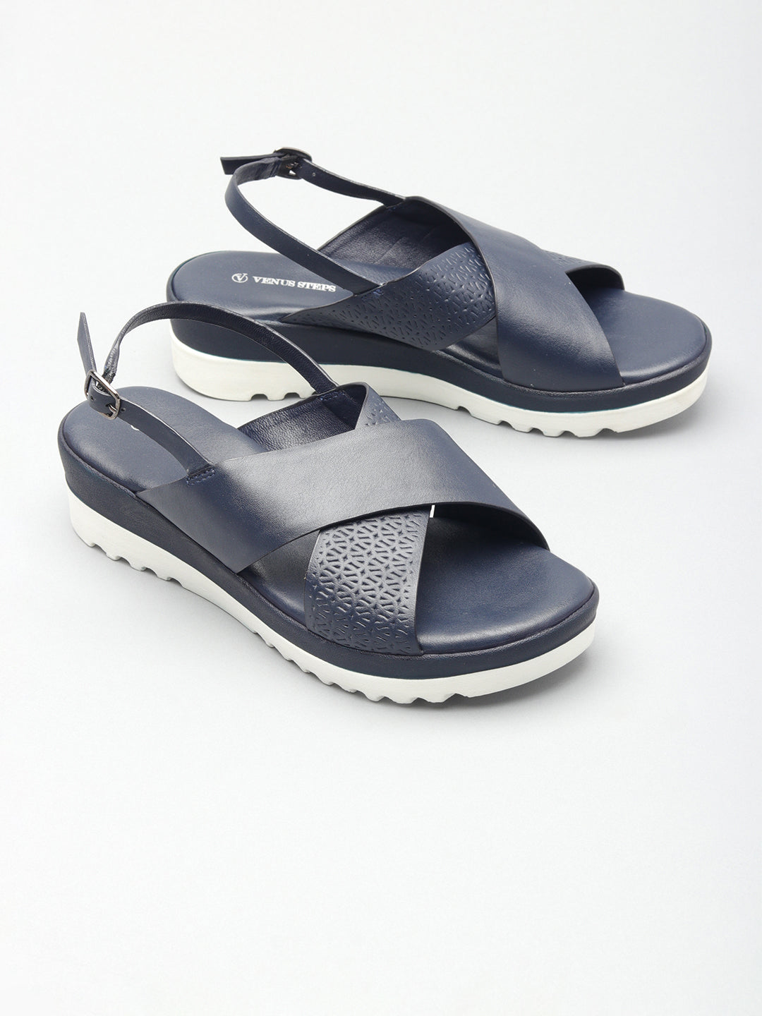 Comfortable And Textured Wedge Heel Sandals