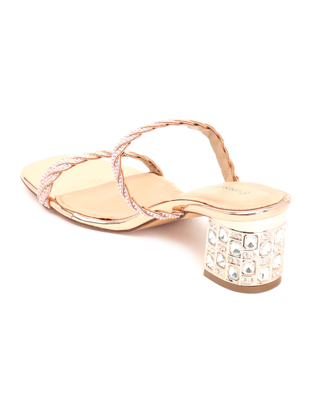 Venus Steps Shimmery Block Heel Slippers