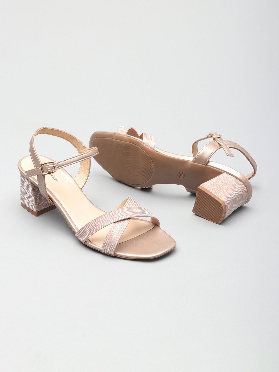 Classic Shimmery Block Heel