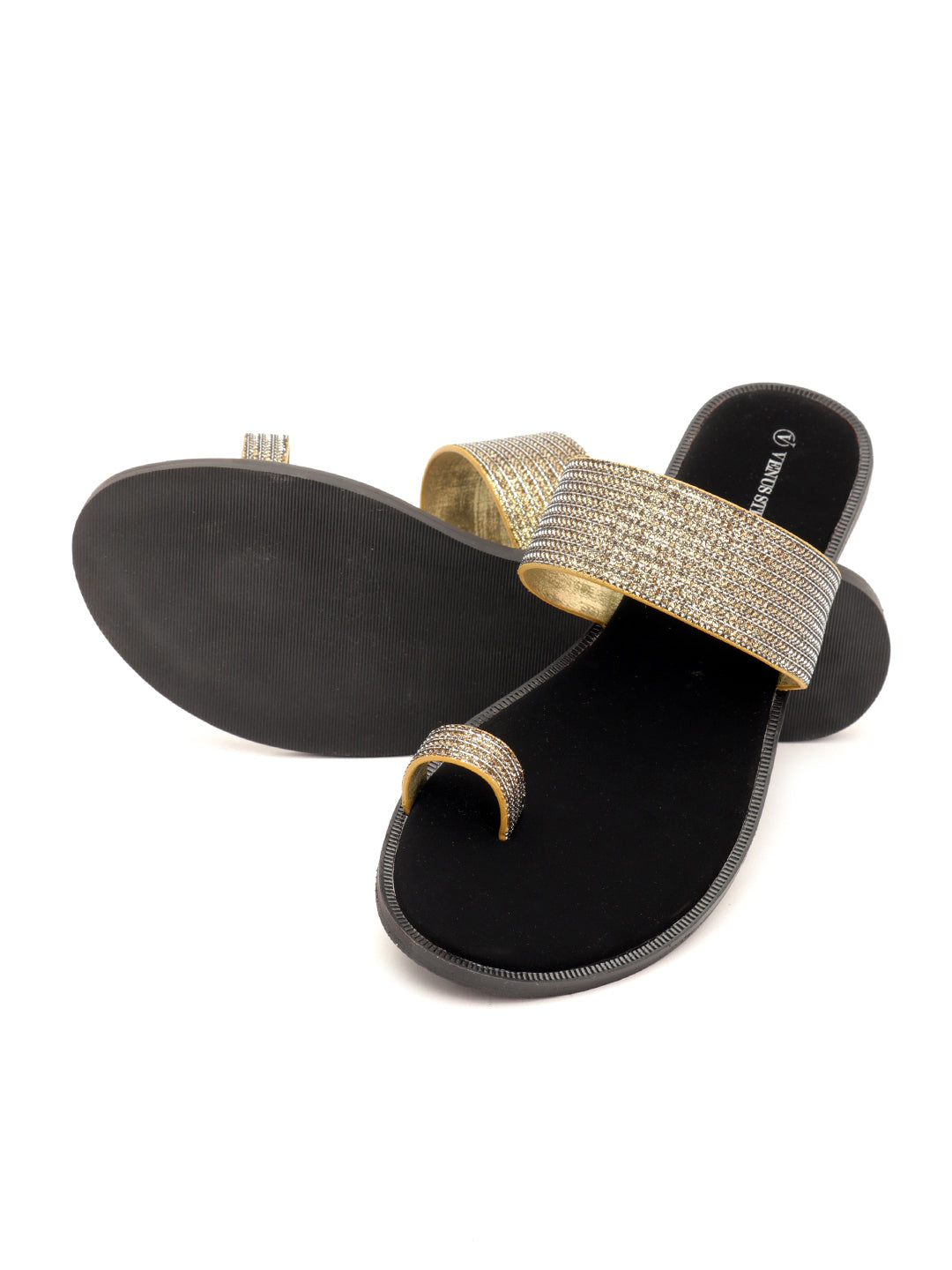Venus Shimmery Flat Chappals