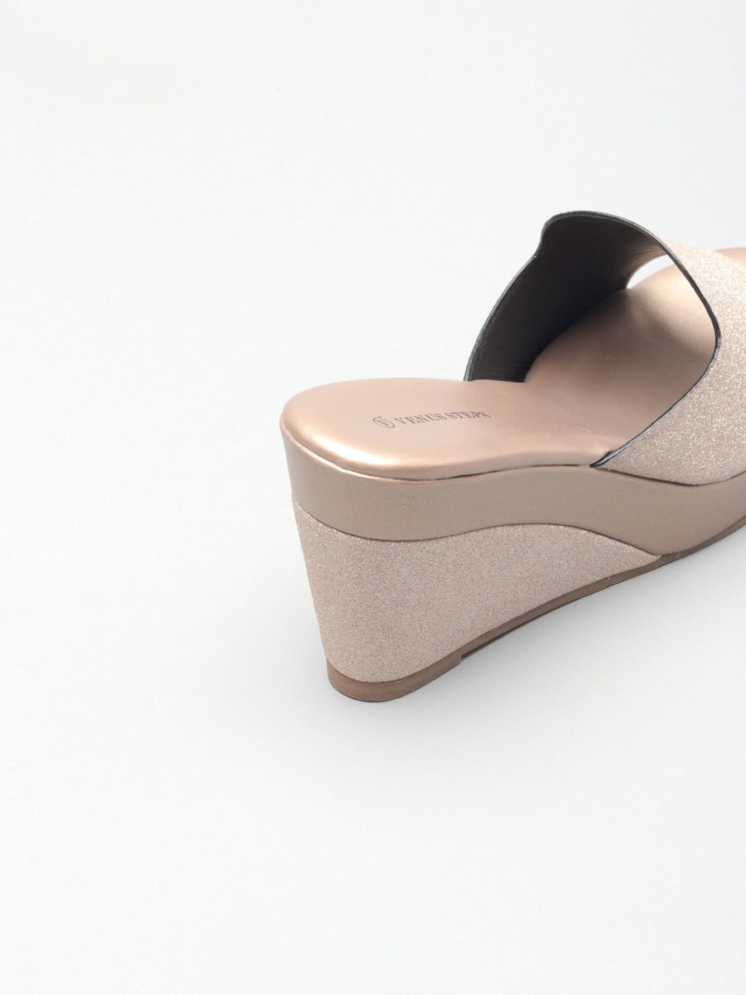 Glittery Wedge Slippers