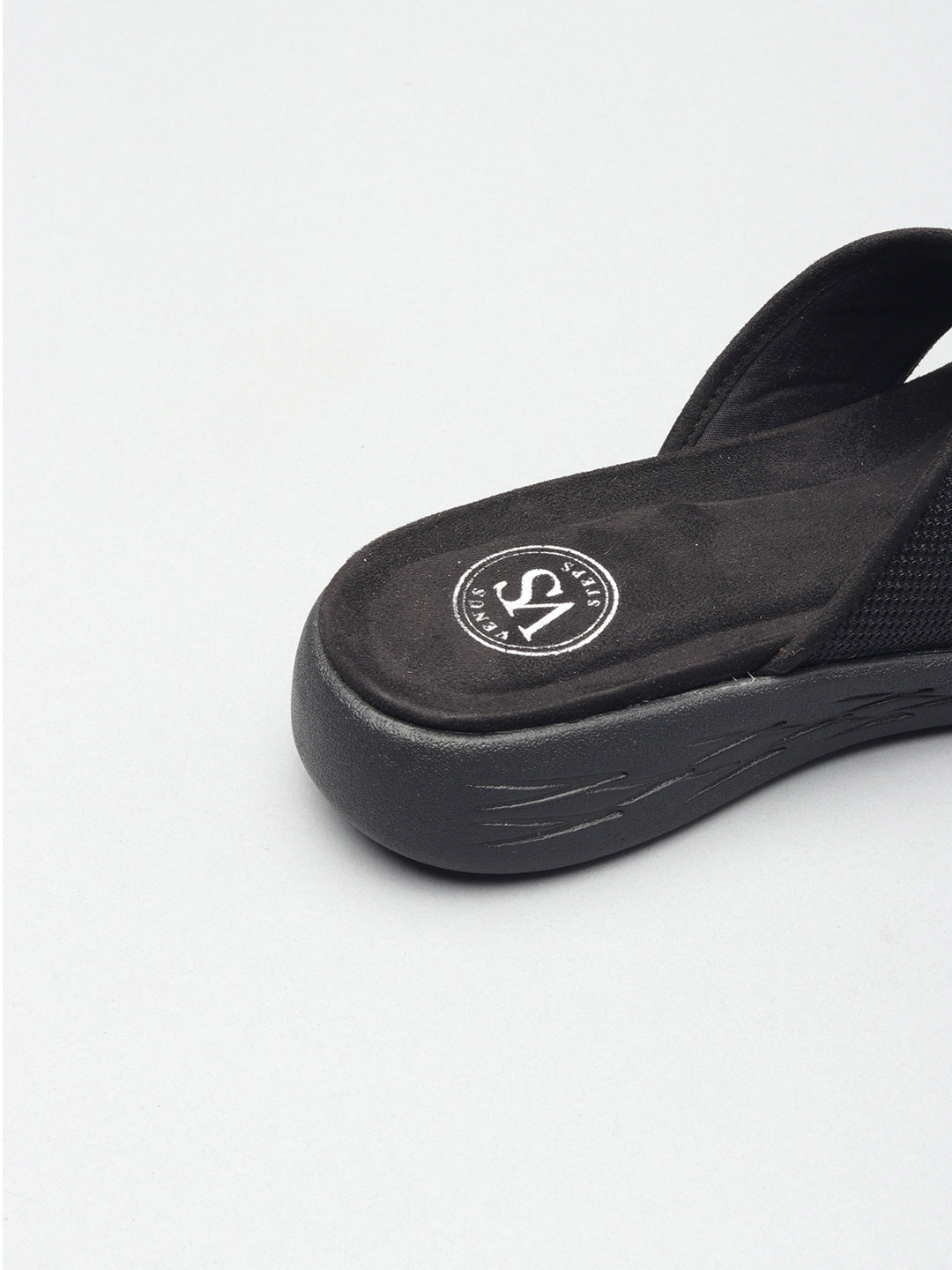 Textured T-Strap Slippers