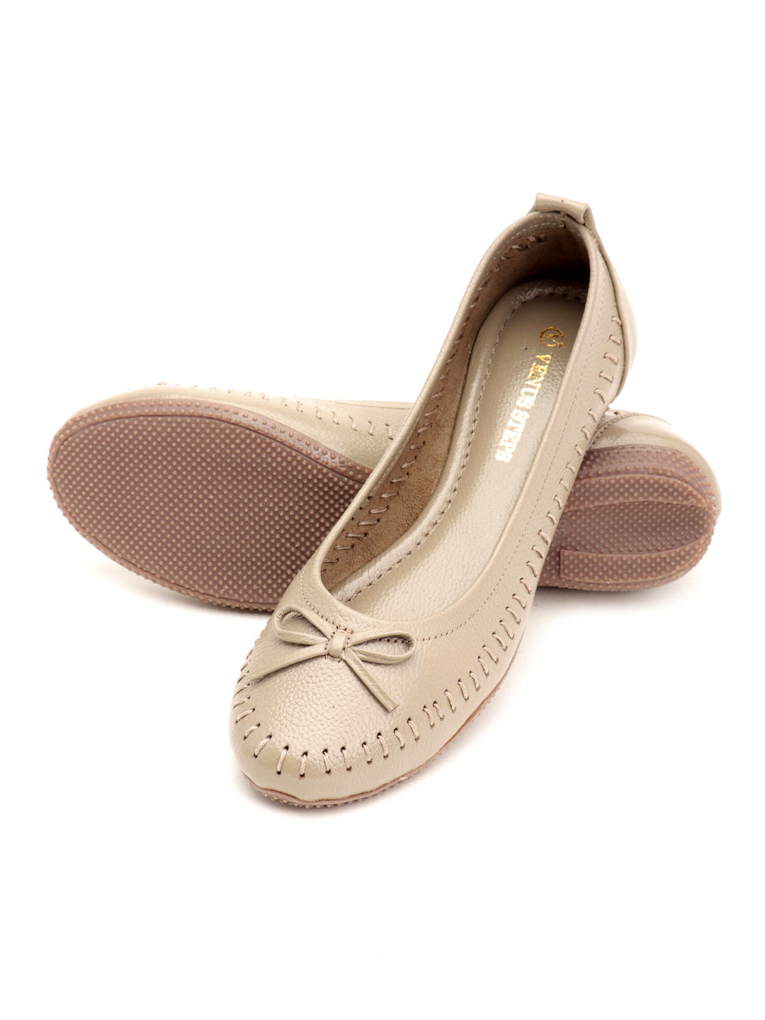 Venus Steps Leather Flat Ballerinas