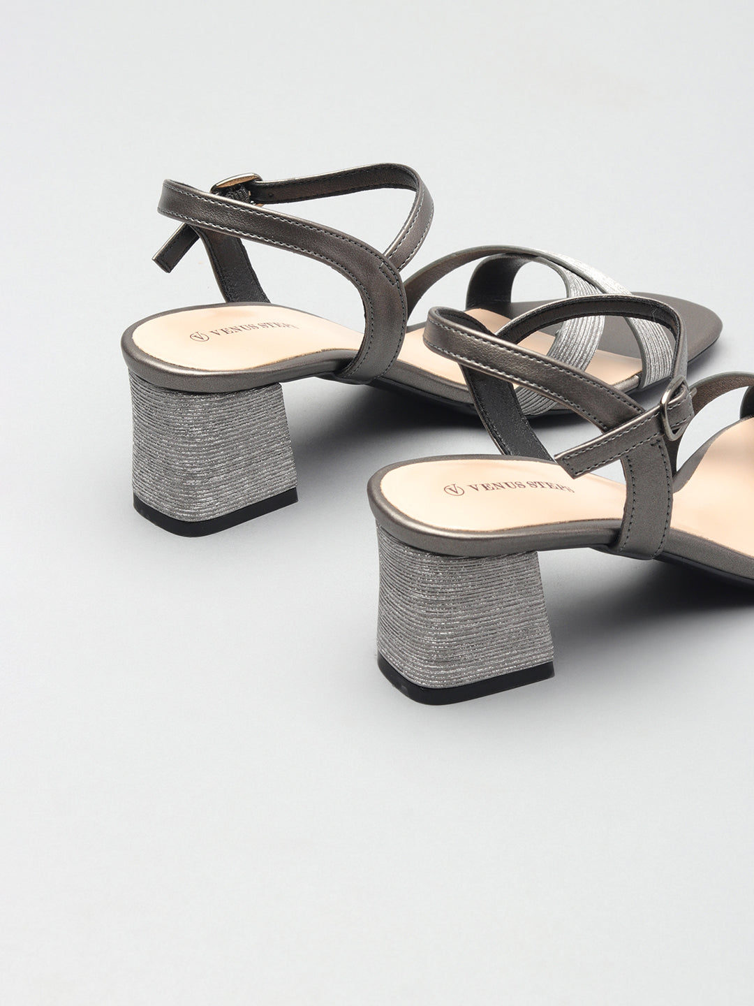 Classic Shimmery Block Heel