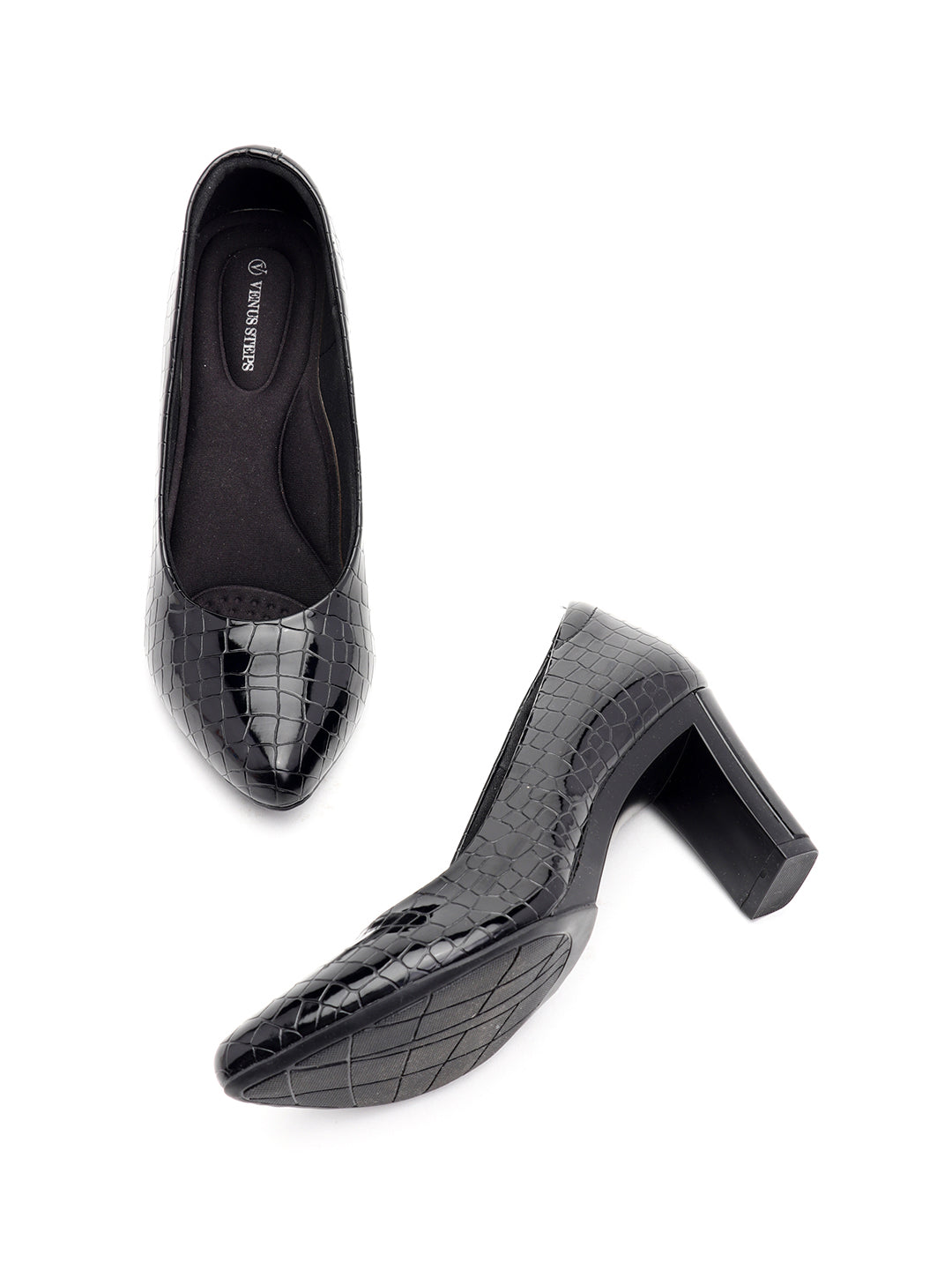 Venus Steps Block Heel Classic Ballerinas