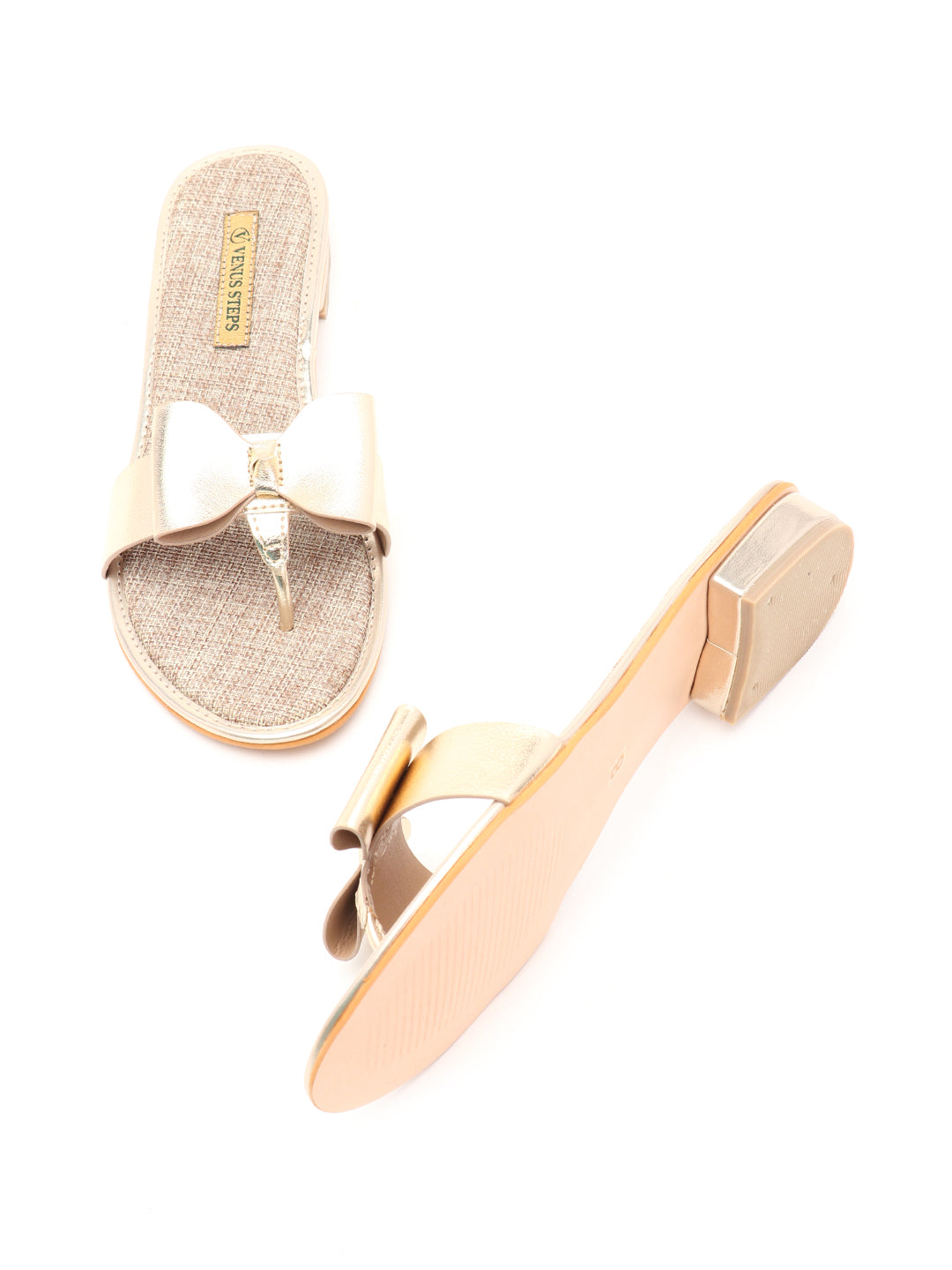 Venus Steps Mettalic Flat Chappals
