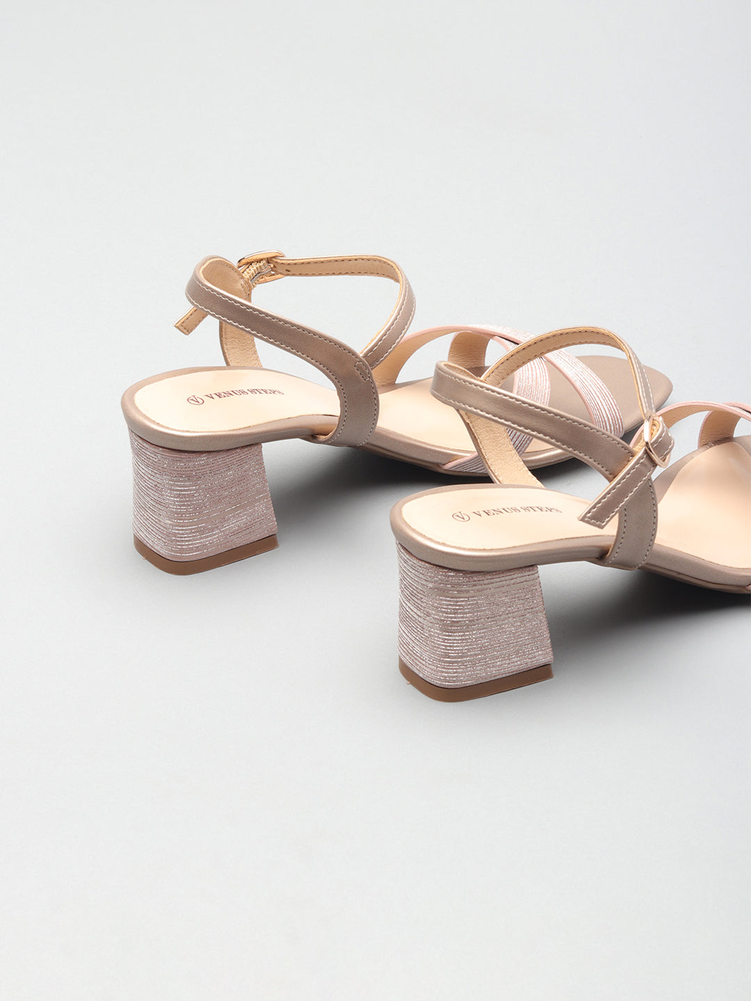 Classic Shimmery Block Heel